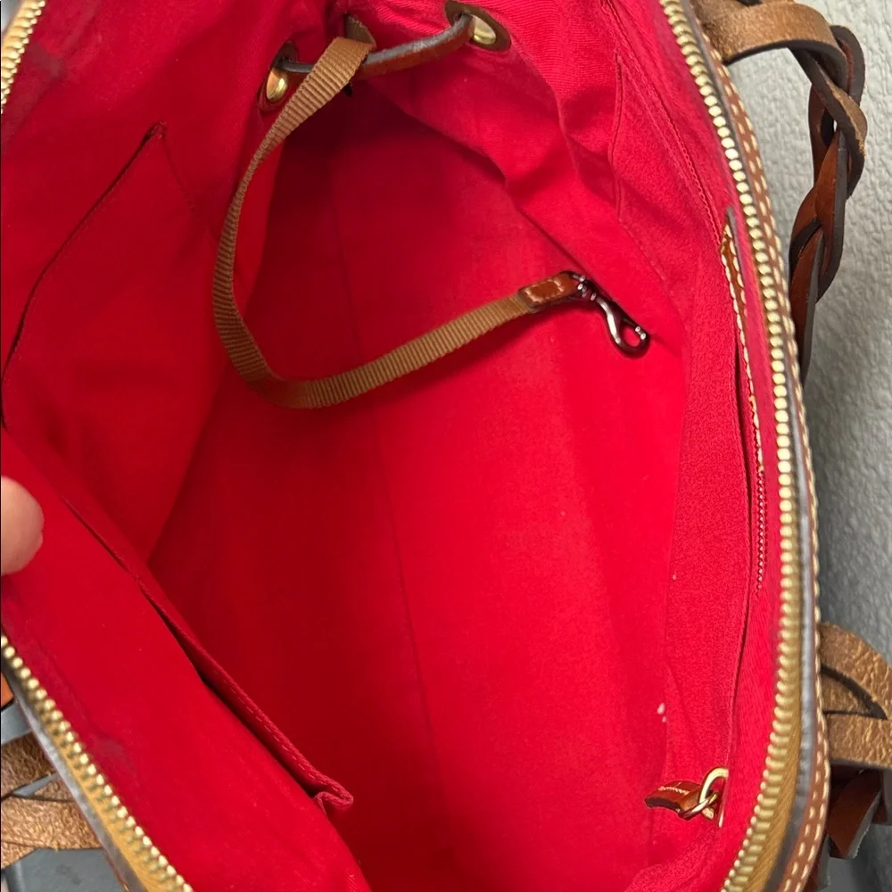 Dooney & Bourke Large Brown Leather Satchel